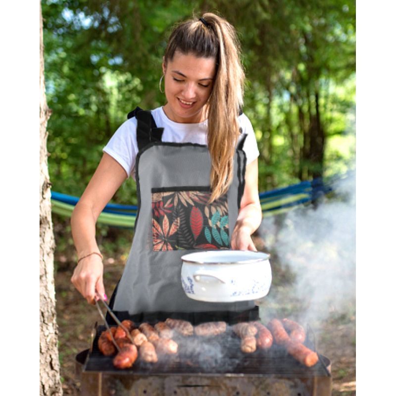 Garden Apron, Oxford Cloth Work Apron with Pockets, Adjustable Tool Apron for