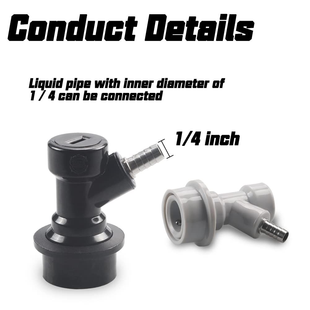 Ball Lock Disconnect - Include Ball Lock Gas Disconnect 1/4 Barb Ball Lock view 2