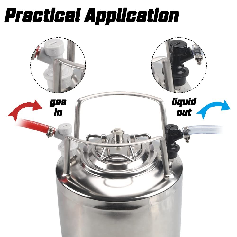 Ball Lock Disconnect - Include Ball Lock Gas Disconnect 1/4 Barb Ball Lock view 4