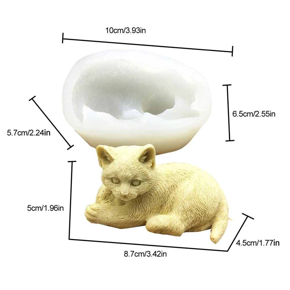 Silicone Soap Mold Cat Head Up Soap Mold 3D Cat Mold Cat Silicone Mold for view 4