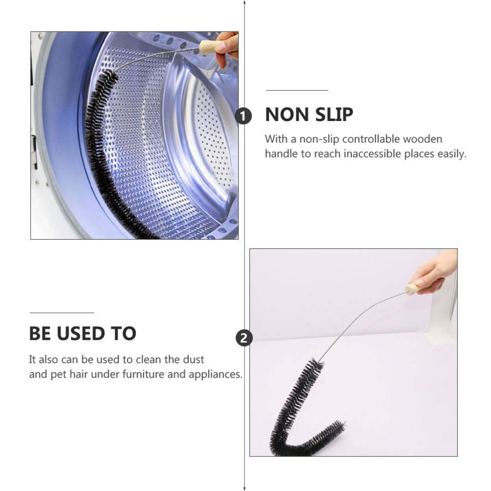 28in Dryer Vent Cleaning Brush Refrigerator Condenser Coil Brush Auger Lint view 4