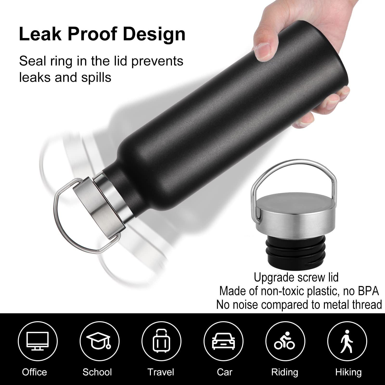 20 oz Insulated Water Bottles Bulk 2 Pack view 2