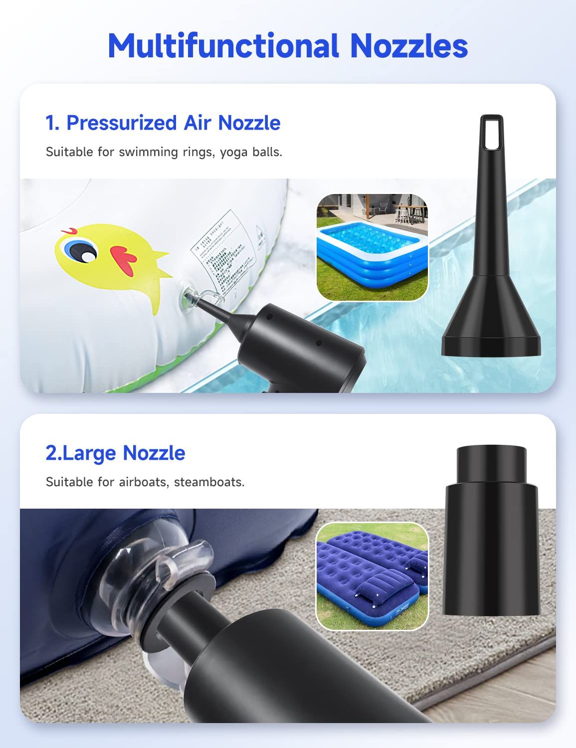 Compressed Air Duster,3-Gear to Electric Air Duster Portable Air Blower with