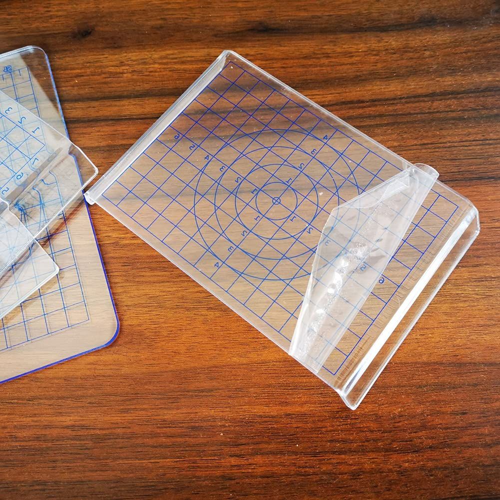1PC Acrylic Sheet Backing Board with Grid Clay Pottery Craft Tool for Shaping view 2