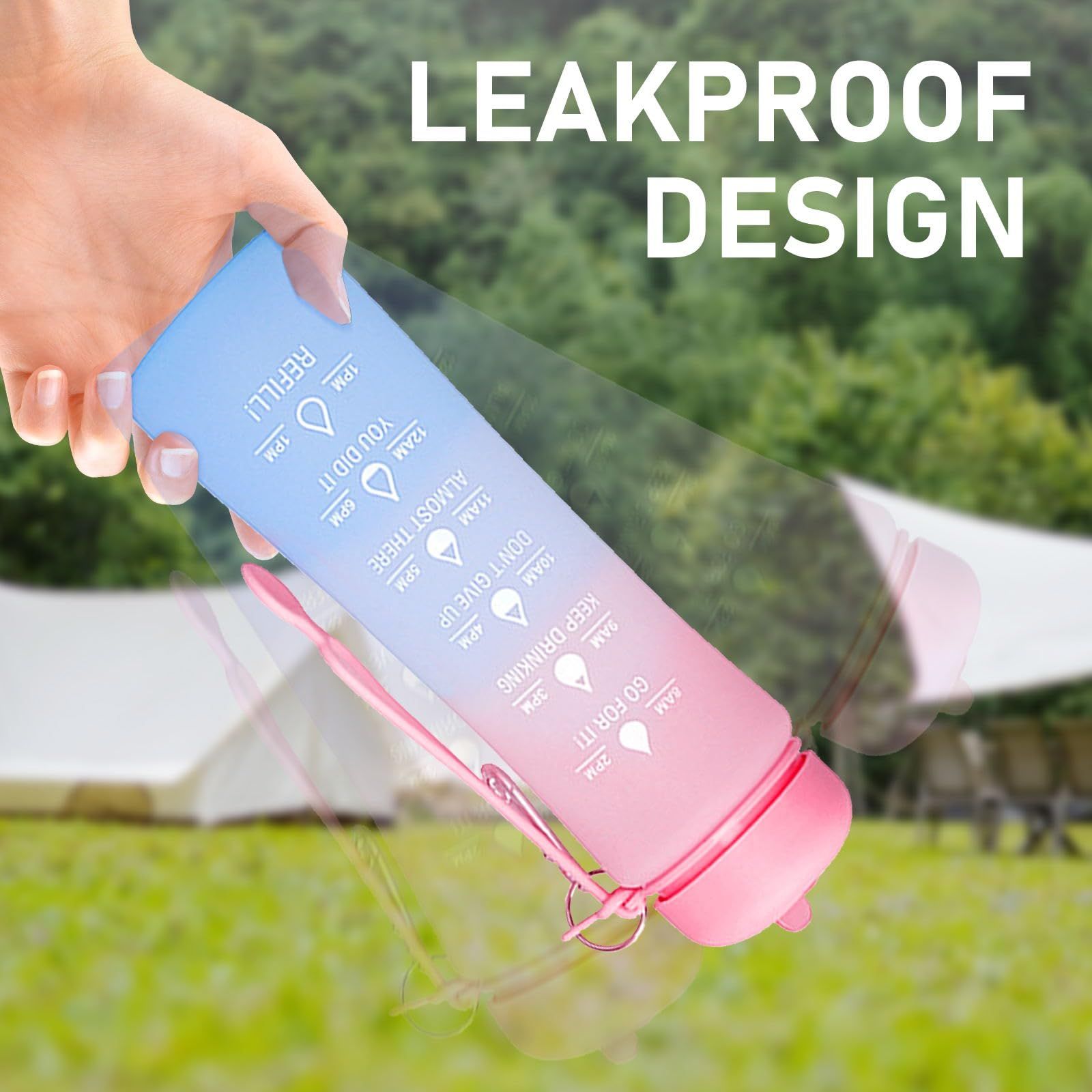 Collapsible Water Bottle with Time Marker