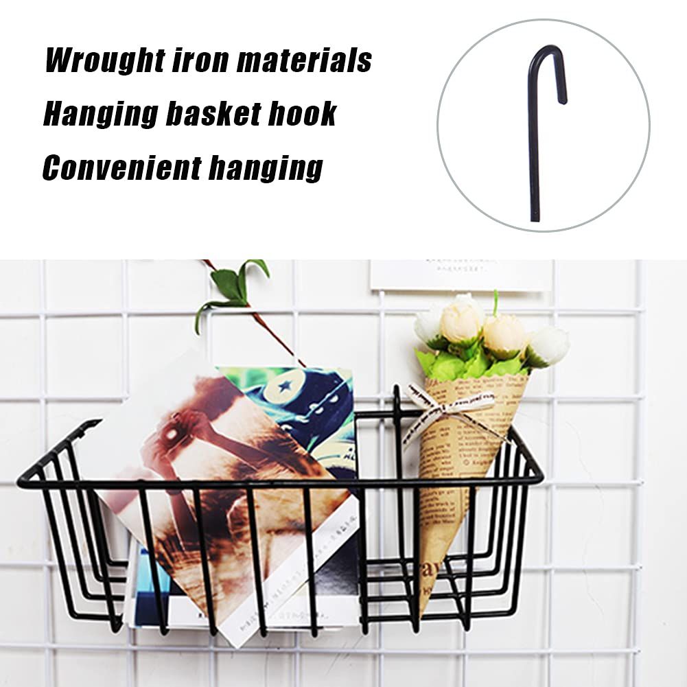 3 Pack Wall Grid Panel Hanging Wire Basket view 3