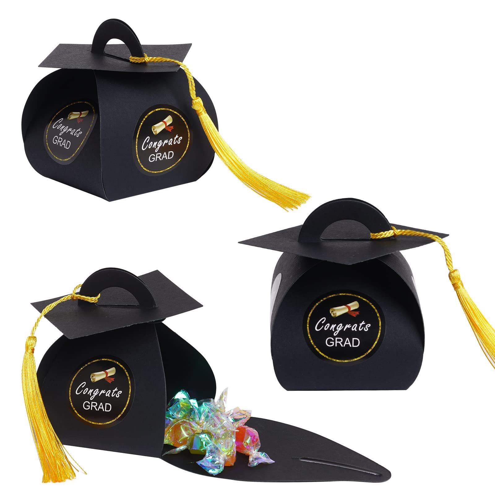 50 Pieces Graduation Cap Gift Box Graduation Candy Box Grad Candy Boxes view 4