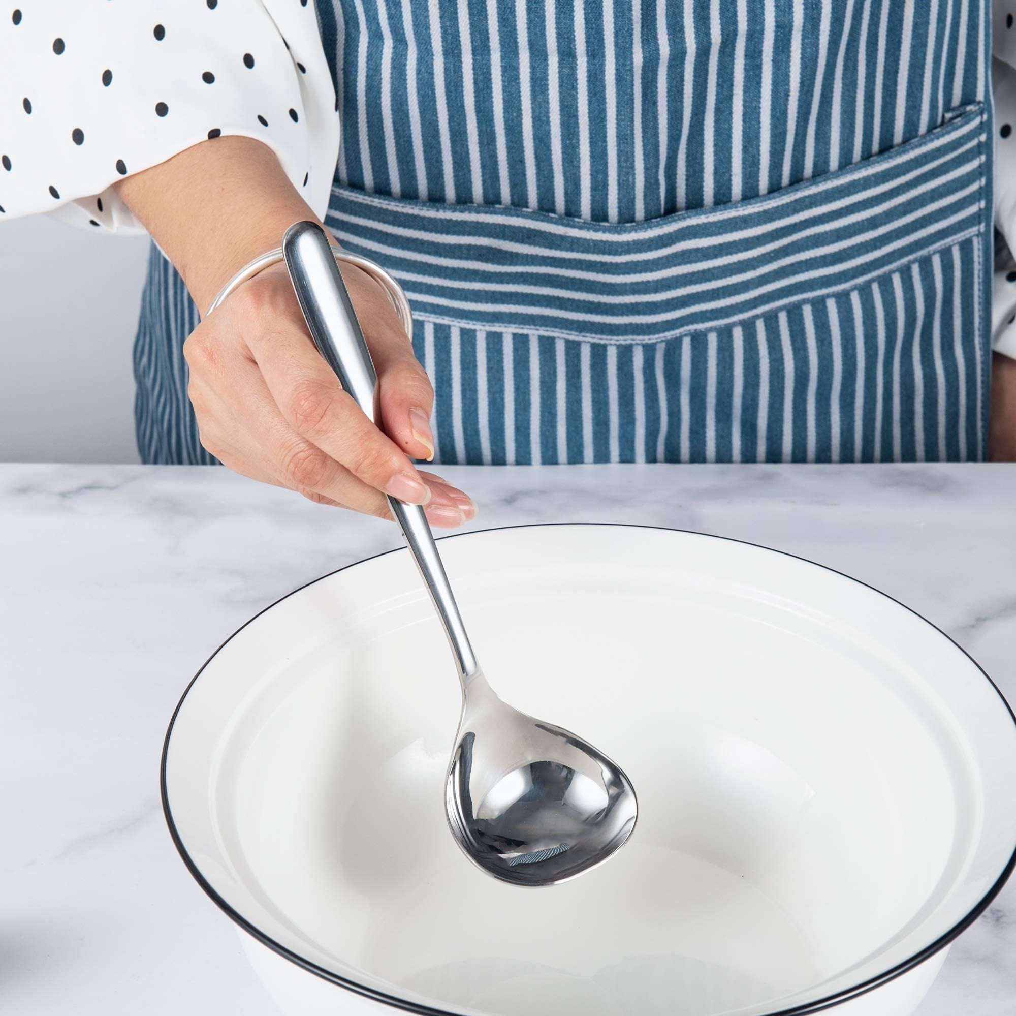 Small Ladle Sauce Ladle SUS304 Stainless Steel Small Serving Ladle 8-Inch view 3
