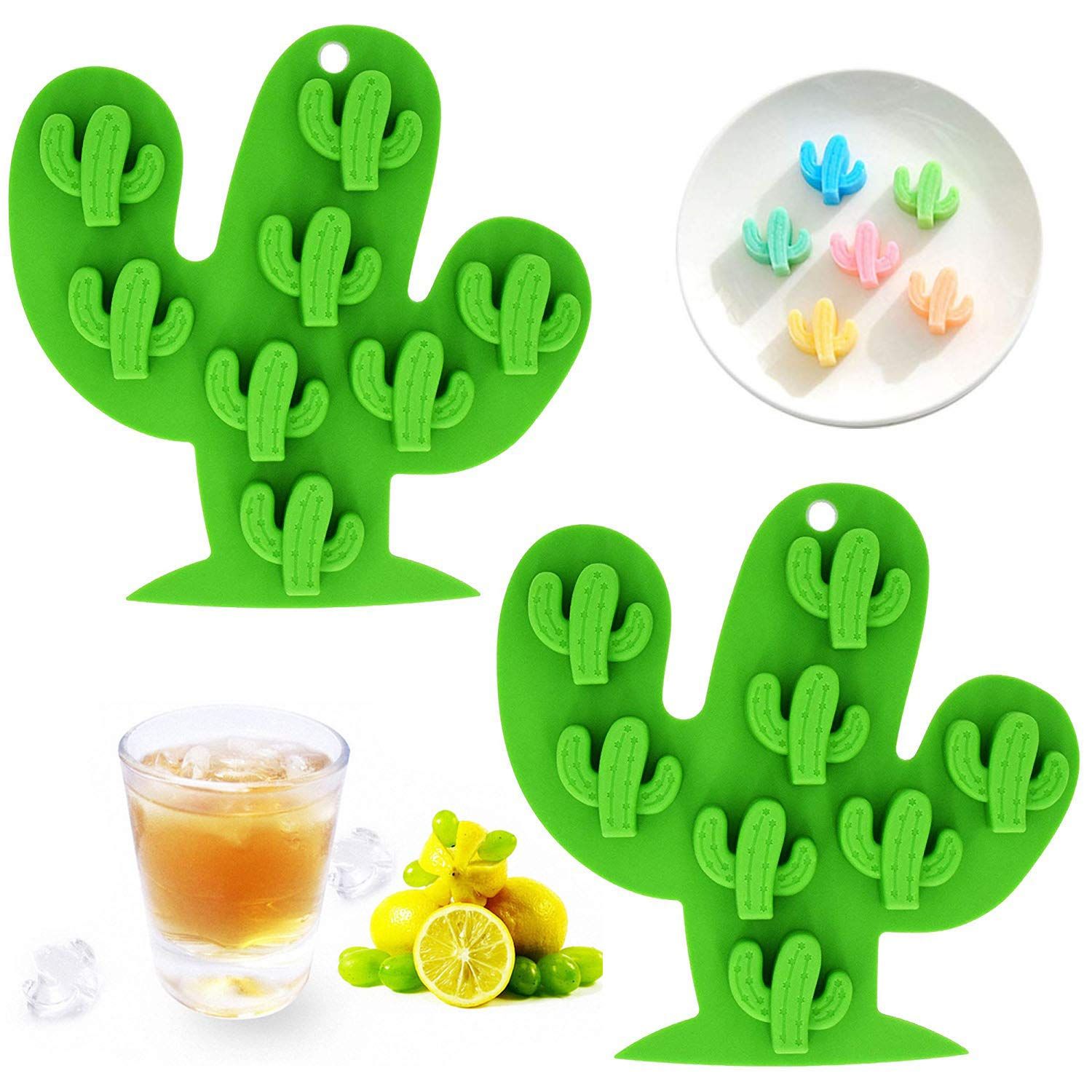 2Pcs Mini Cactus Ice Cube Tray