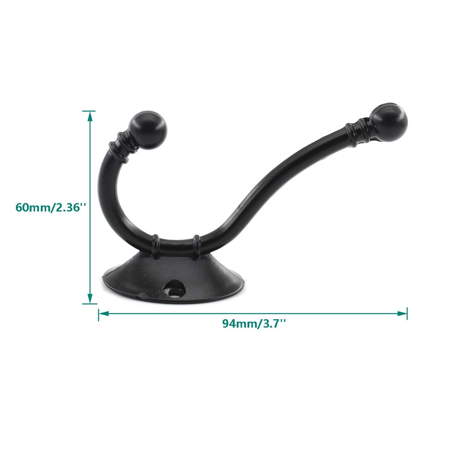5 Pack Coat Hooks Wall Mounted view 4