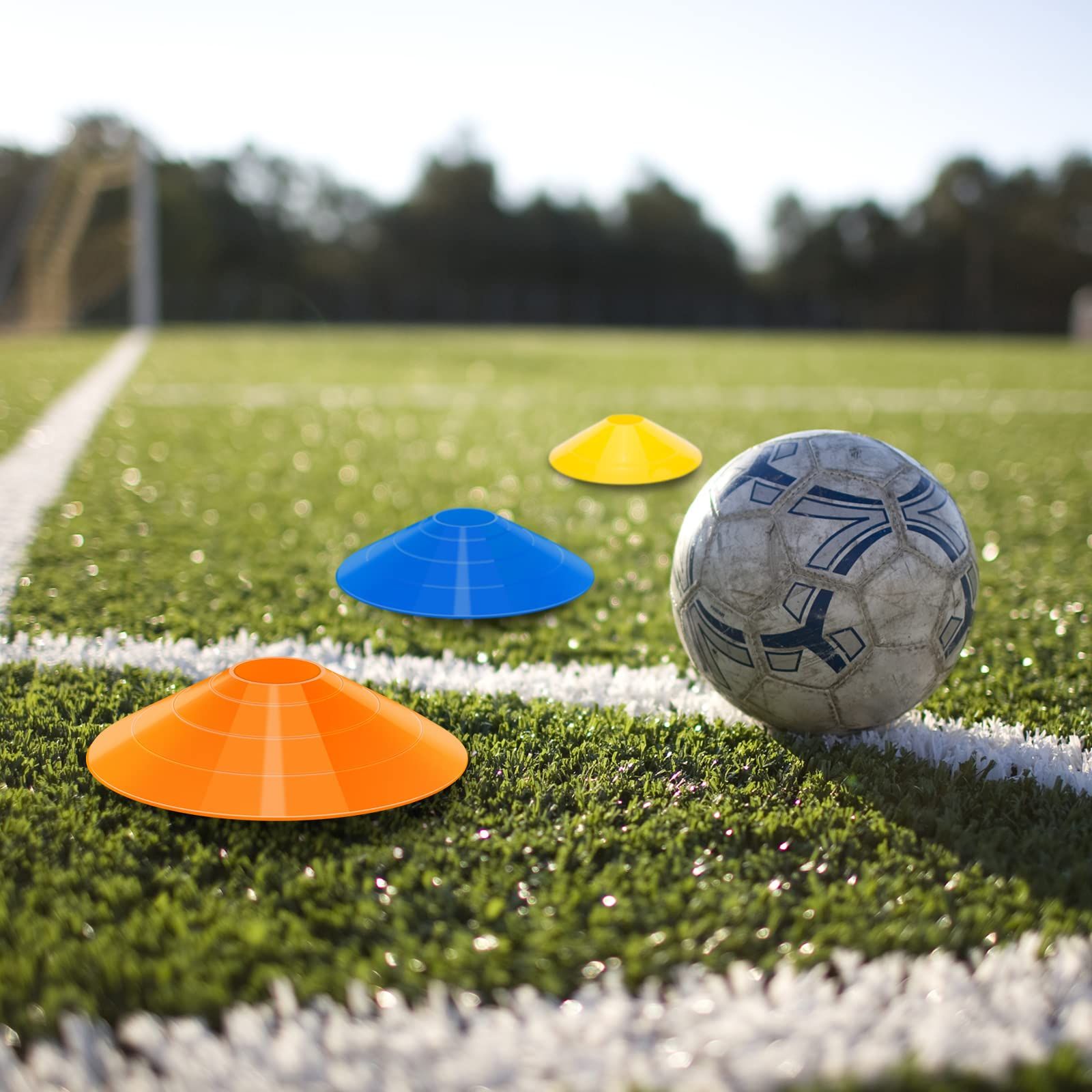 50 pack agile football cones with portable bags and brackets view 3
