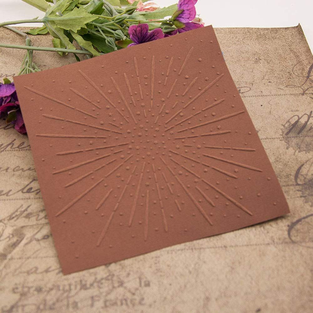 5.9 by 5.9 Inches Fireworks Line Plastic Template Embossing Folders for view 3