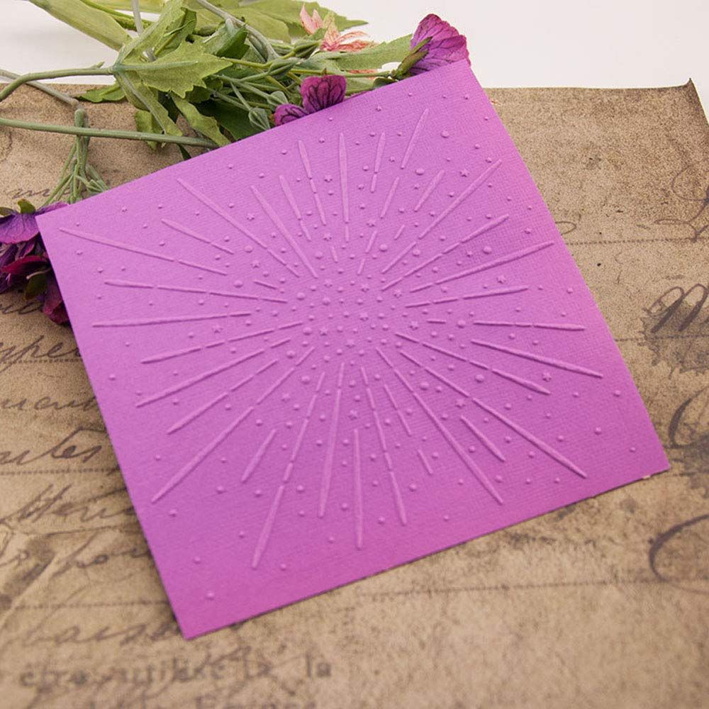 5.9 by 5.9 Inches Fireworks Line Plastic Template Embossing Folders for view 4