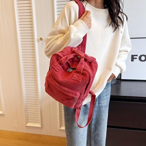 Vintage Denim Laptop Backpack Casual Canvas Daypack Handbag Purse Lightweight view 2