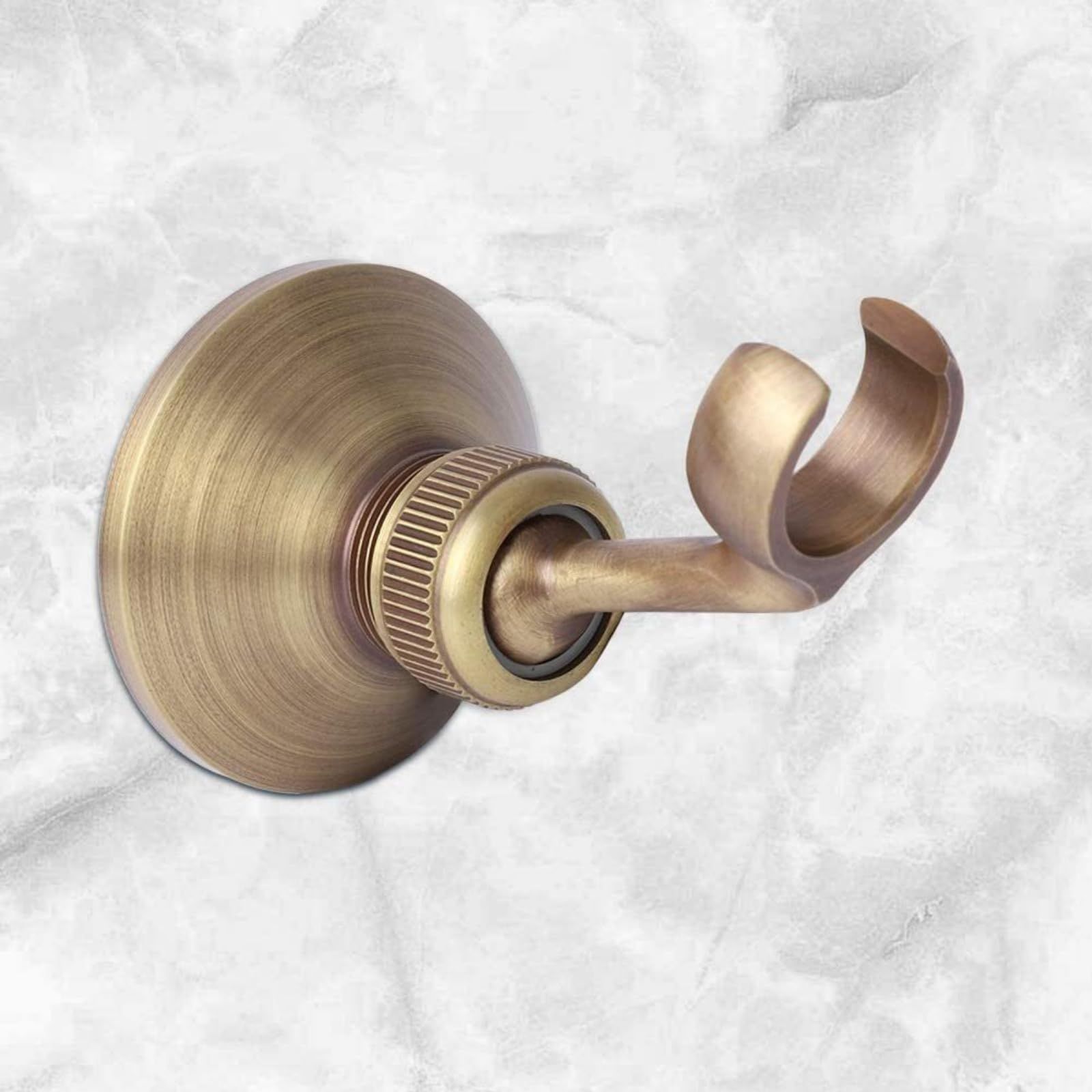 Shower Head Holder Vintage Adjustable Brass Hand Shower Arm Bracket Wall Mount view 3