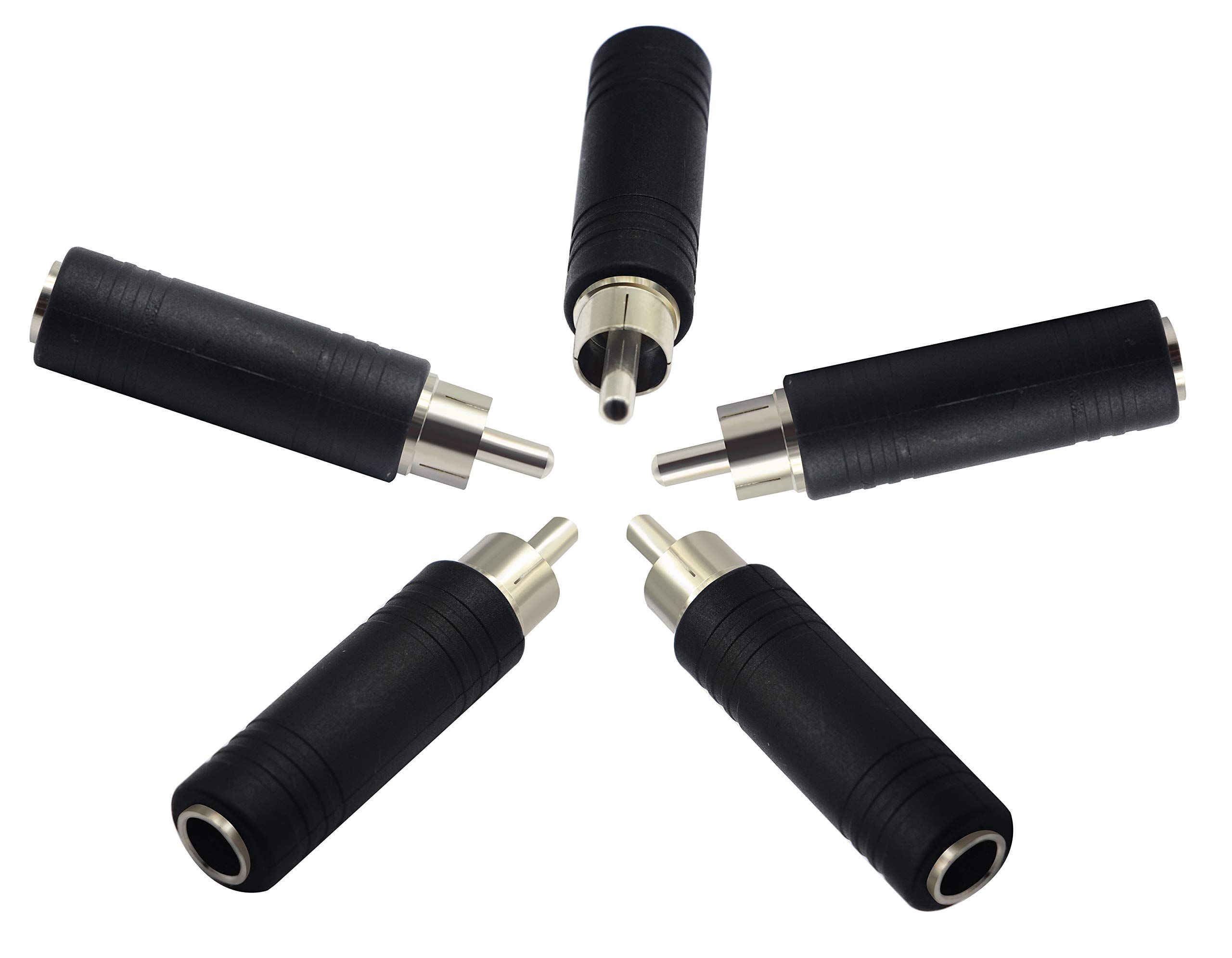 Time 6.35mm to RCA Adapter RCA Male Plug to 6.35mm 1/4 Inch Mono Female Audio view 2