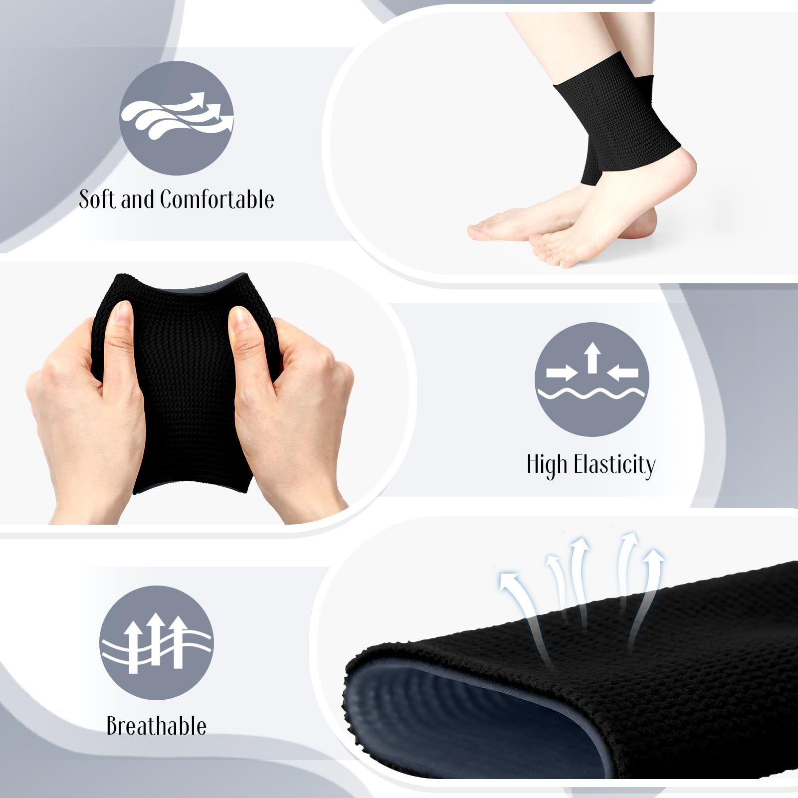 1 pair Ankle Gel Sleeves Padded Socks Skateboard Accessories Ankle Pads Ankle view 2