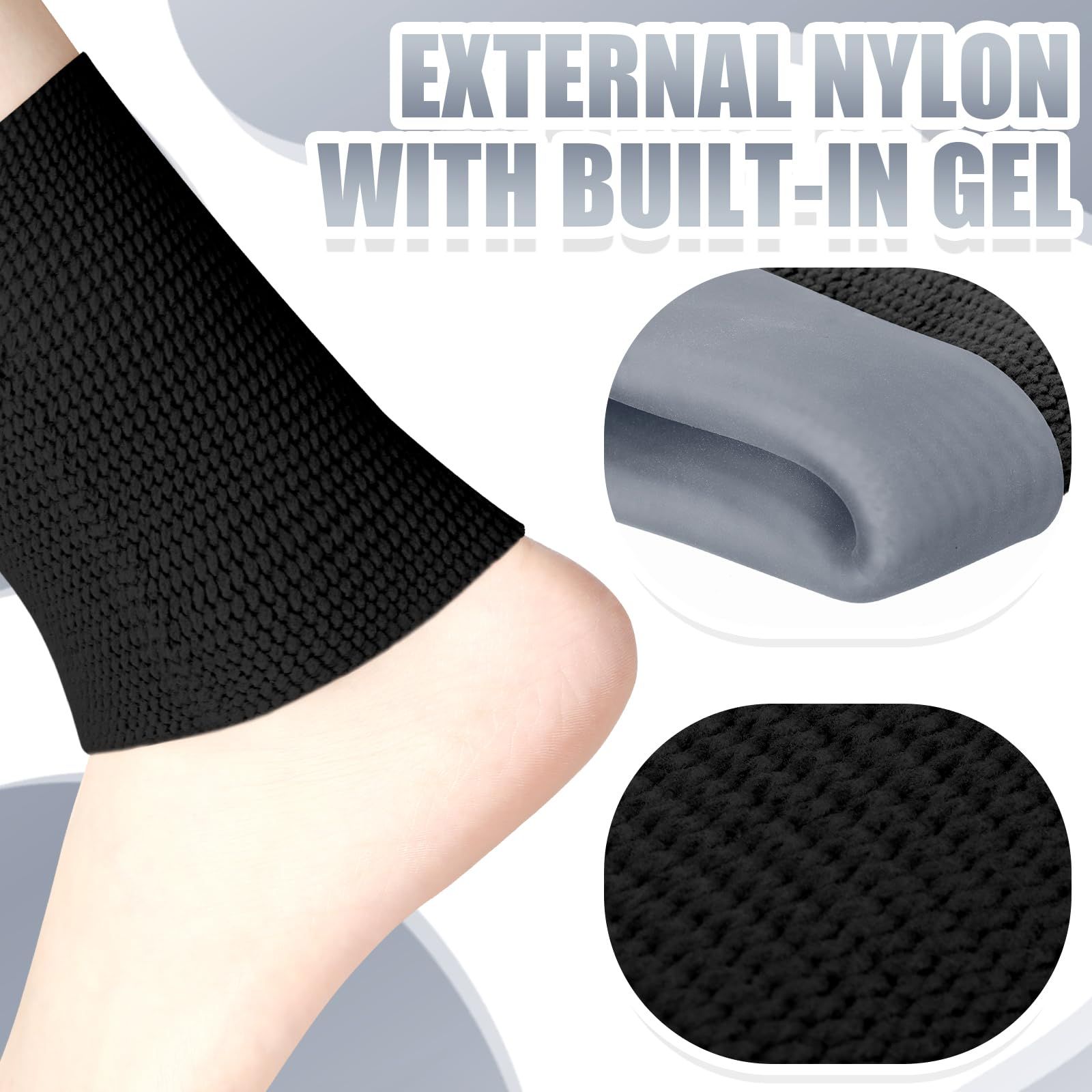 1 pair Ankle Gel Sleeves Padded Socks Skateboard Accessories Ankle Pads Ankle view 3