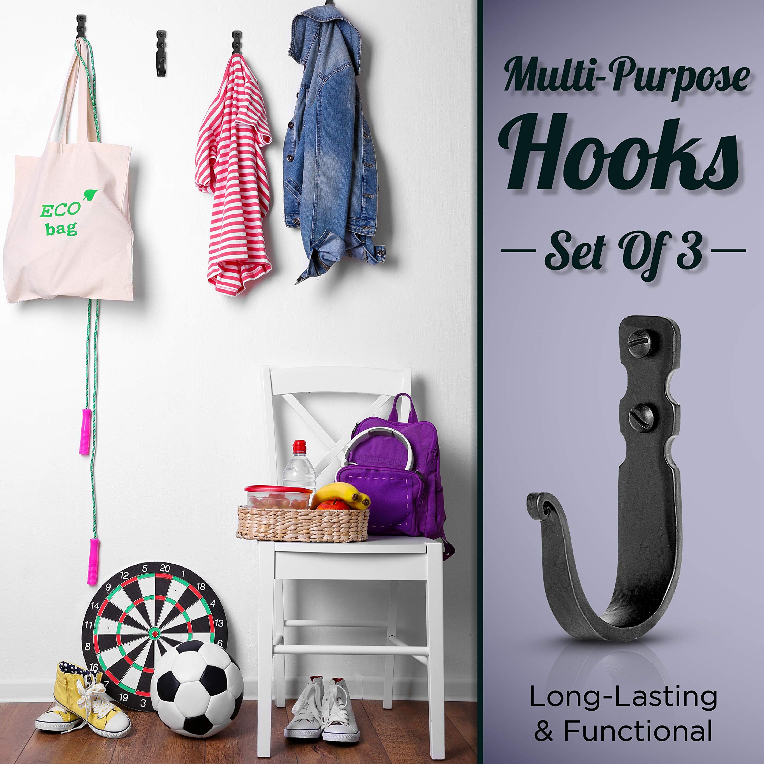Decorative Hooks for Wall - Wall Hooks for Hanging Coats view 3