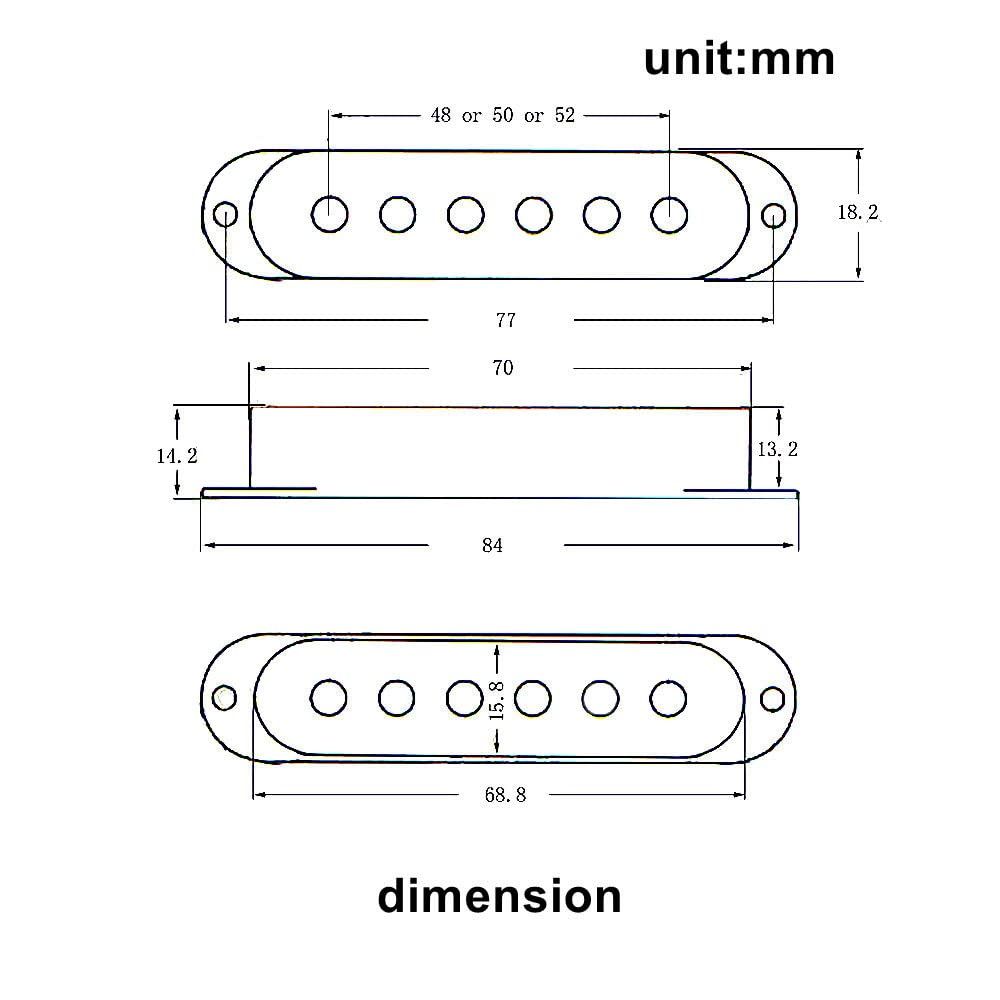 3pcs Different Brass Single Coil Pickup Covers For Fender Electric Guitar view 2