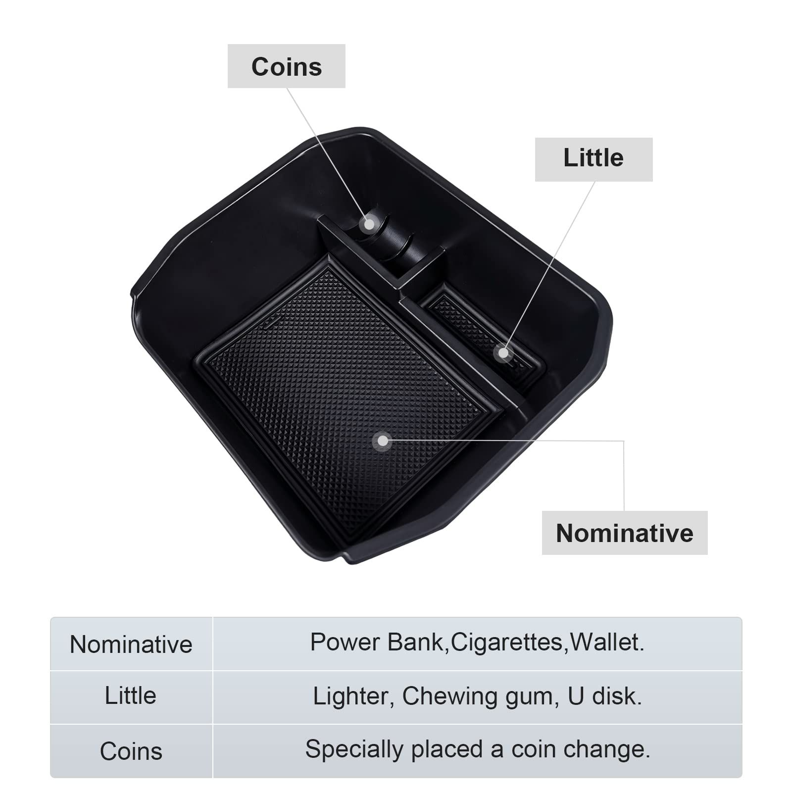 Center Console Organizer Tray for Accessories Armrest Secondary Storage Box view 4