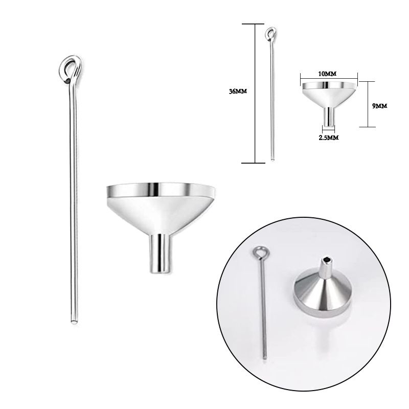 Stainless Steel Funnel Filler Kit for Urn Cremation Jewelry for Ashes-Mini view 2