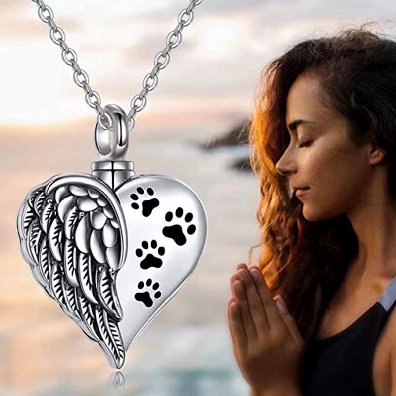 Cremation Jewelry for Ashes Engraved Your Wings were Ready Urn Necklace view 4