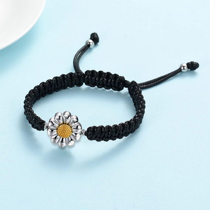 Flower Urn Bracelet for Ashes for Women Cremation Jewelry for Ashes Adjustable view 3