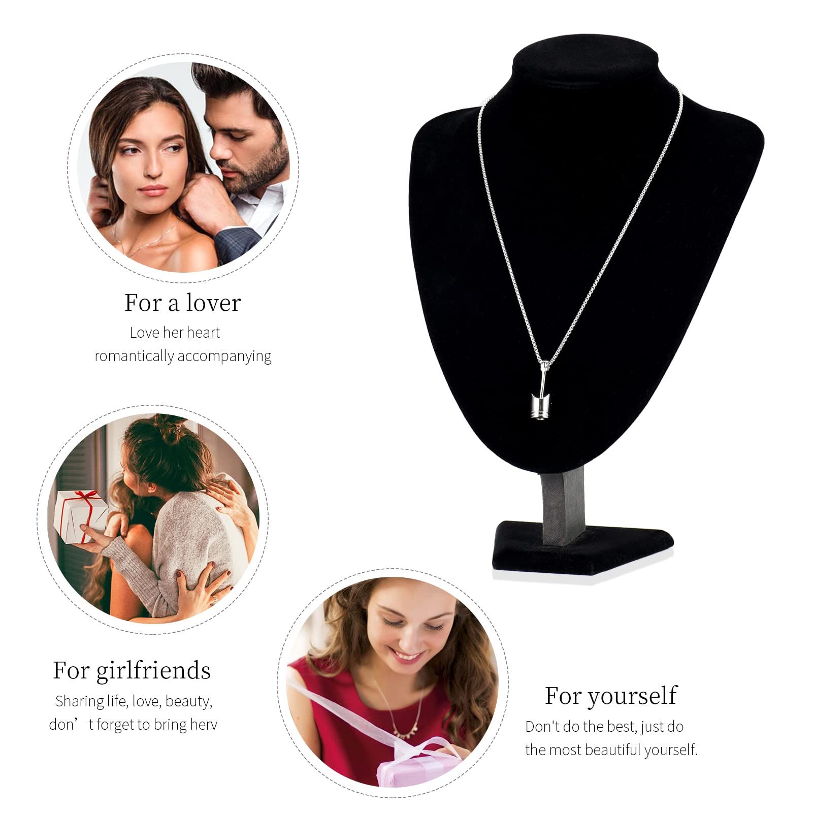 Parts Stainless Cremation Urn Necklace For Men Memorial Jewelry-Motor Piston view 4