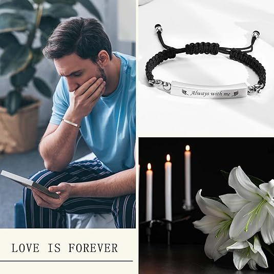 Adjustable Cremation Memorial Urn Bracelet - Stainless Steel Cremation Manmade view 3