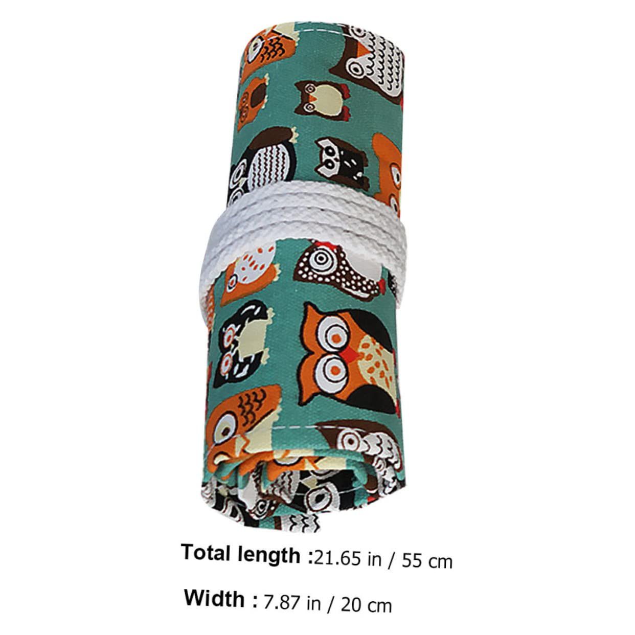 Roll Pencil Case Pencil Pouch Canvas Pen Holder Animal Pen Bag Tote Insert