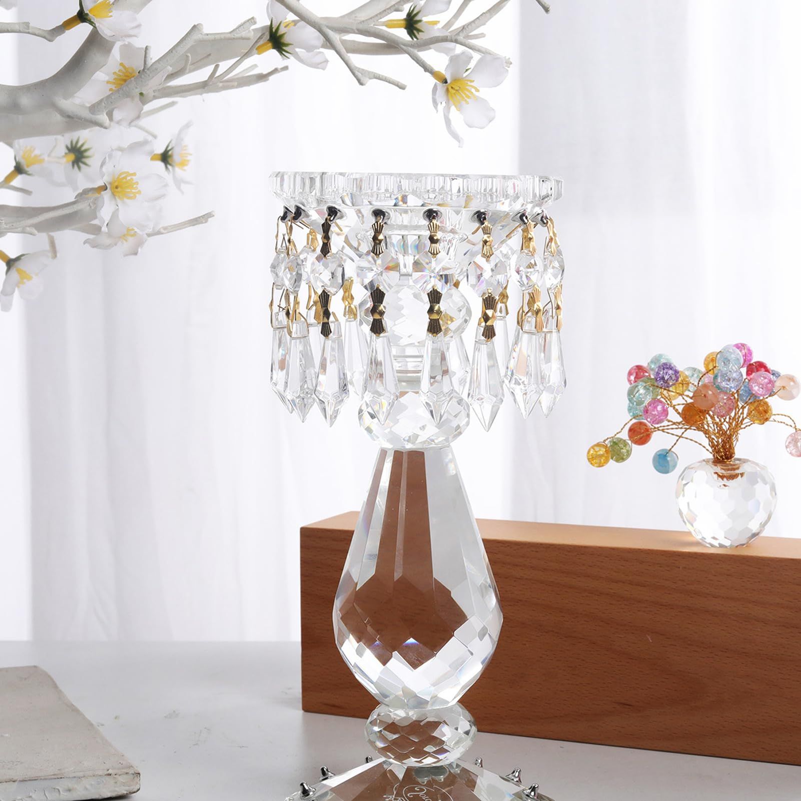 20pcs Chandelier Crystal Prisms Pendants Icicle Prism Ornament Rhinestone