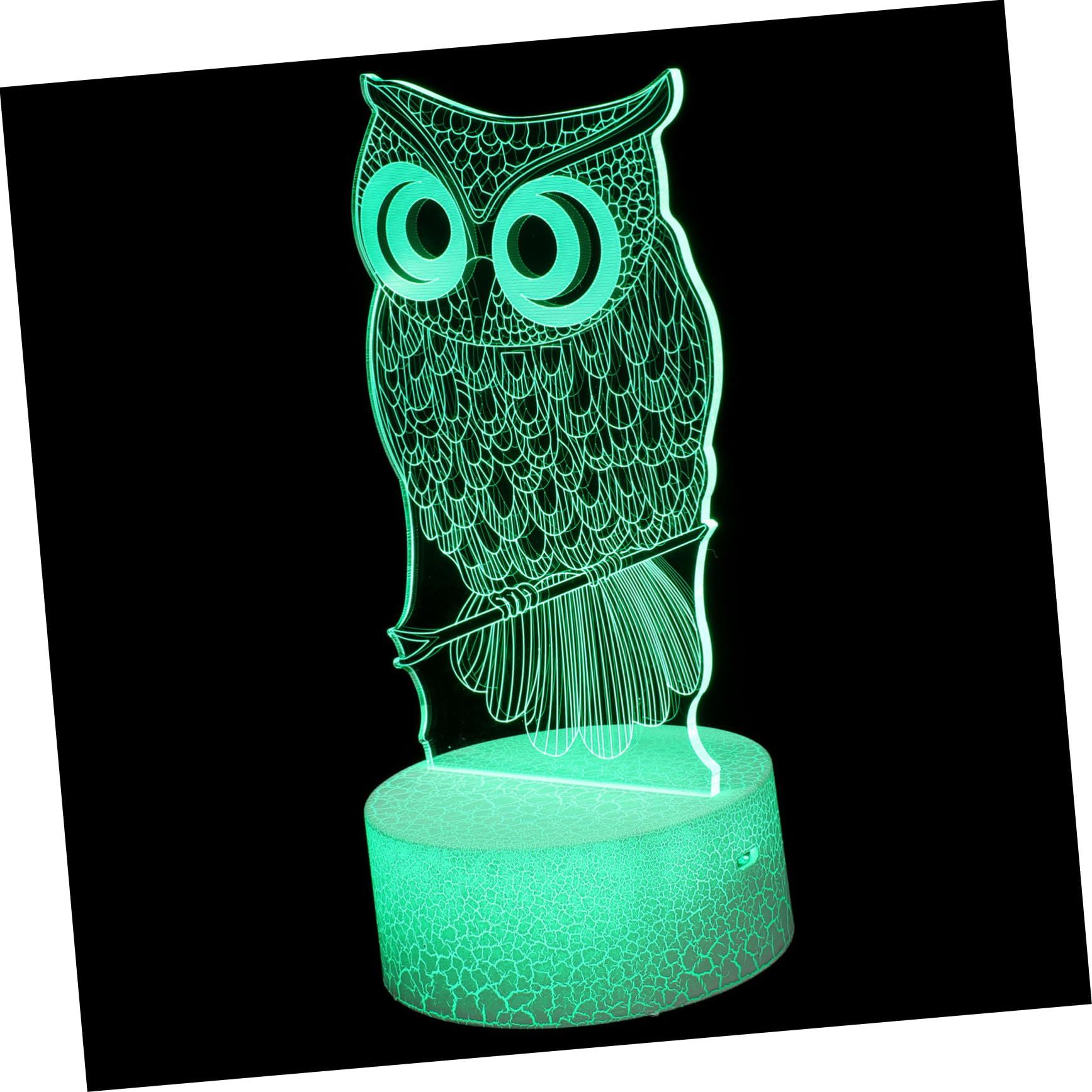 Owl Night Light Owl 3D Illusion Lamp Optical Illusion Lamp 3D Owl Eagle Night view 2