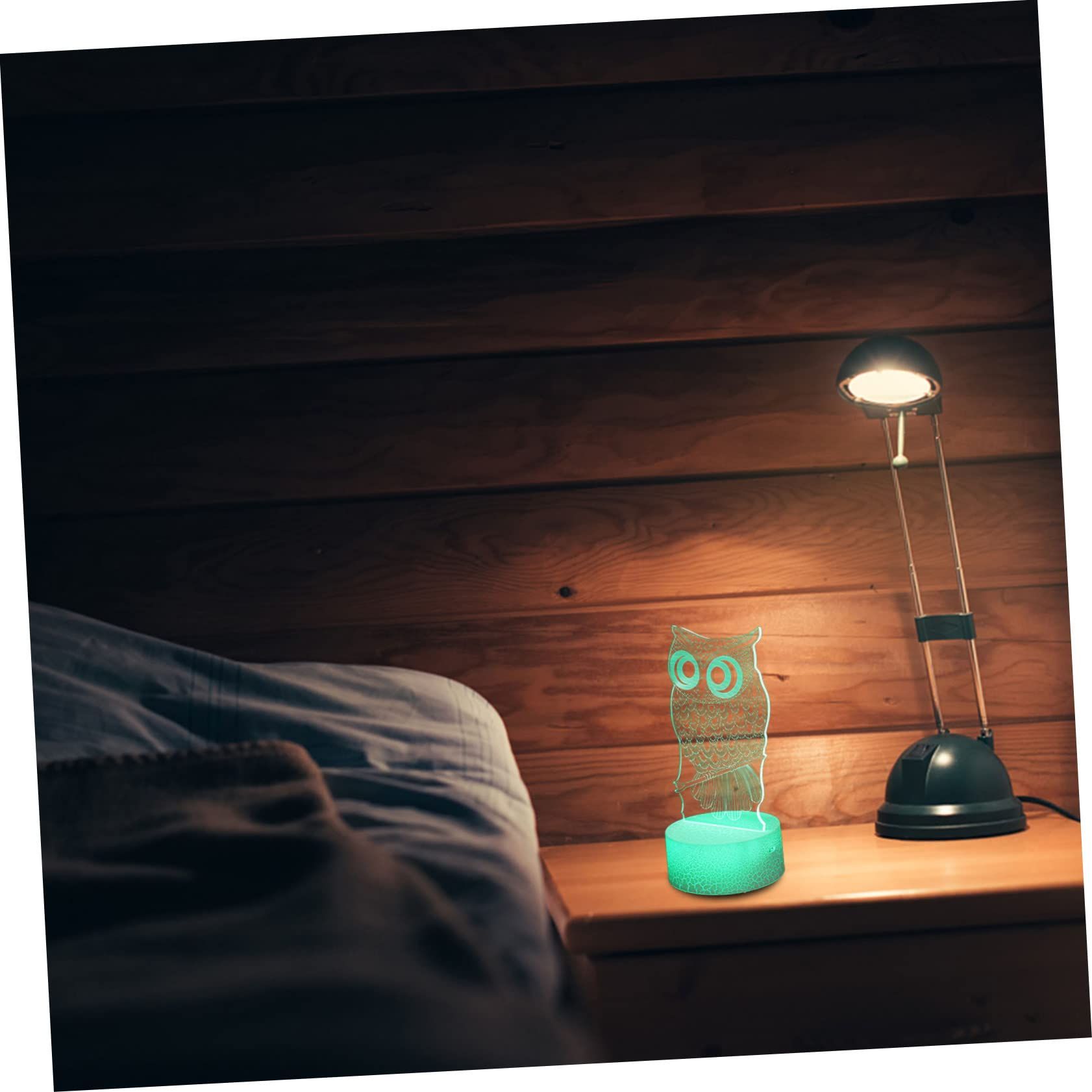 Owl Night Light Owl 3D Illusion Lamp Optical Illusion Lamp 3D Owl Eagle Night view 4