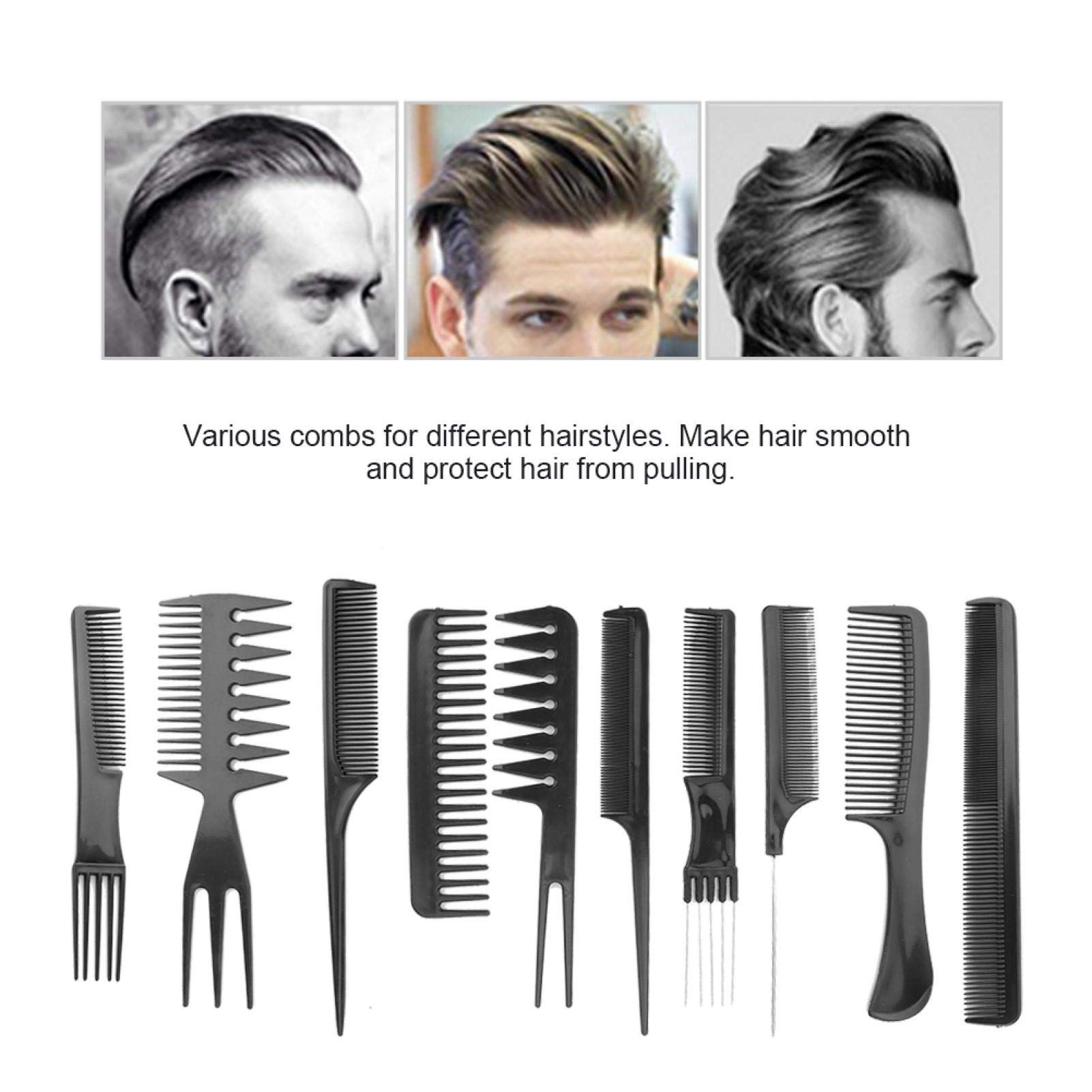 10pcs / Set Professional Hair Combs Plastic Styling Combs Set Hair Care Tool view 3
