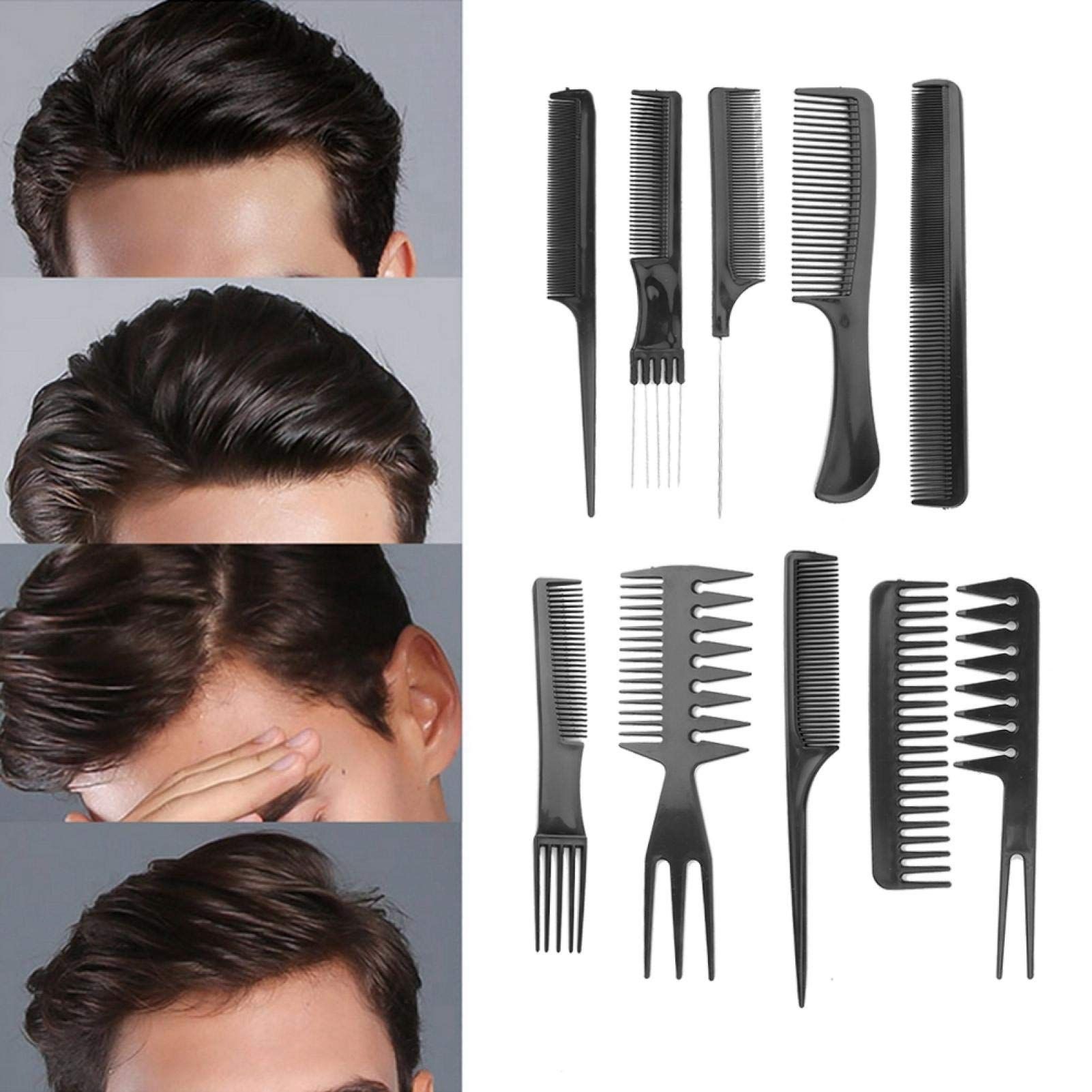 10pcs / Set Professional Hair Combs Plastic Styling Combs Set Hair Care Tool view 4