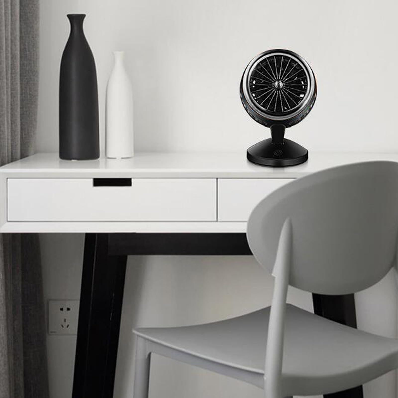 Portable USB Dual-Blade Turbo Fan Mini Circulation Fan Two-Speed Wind