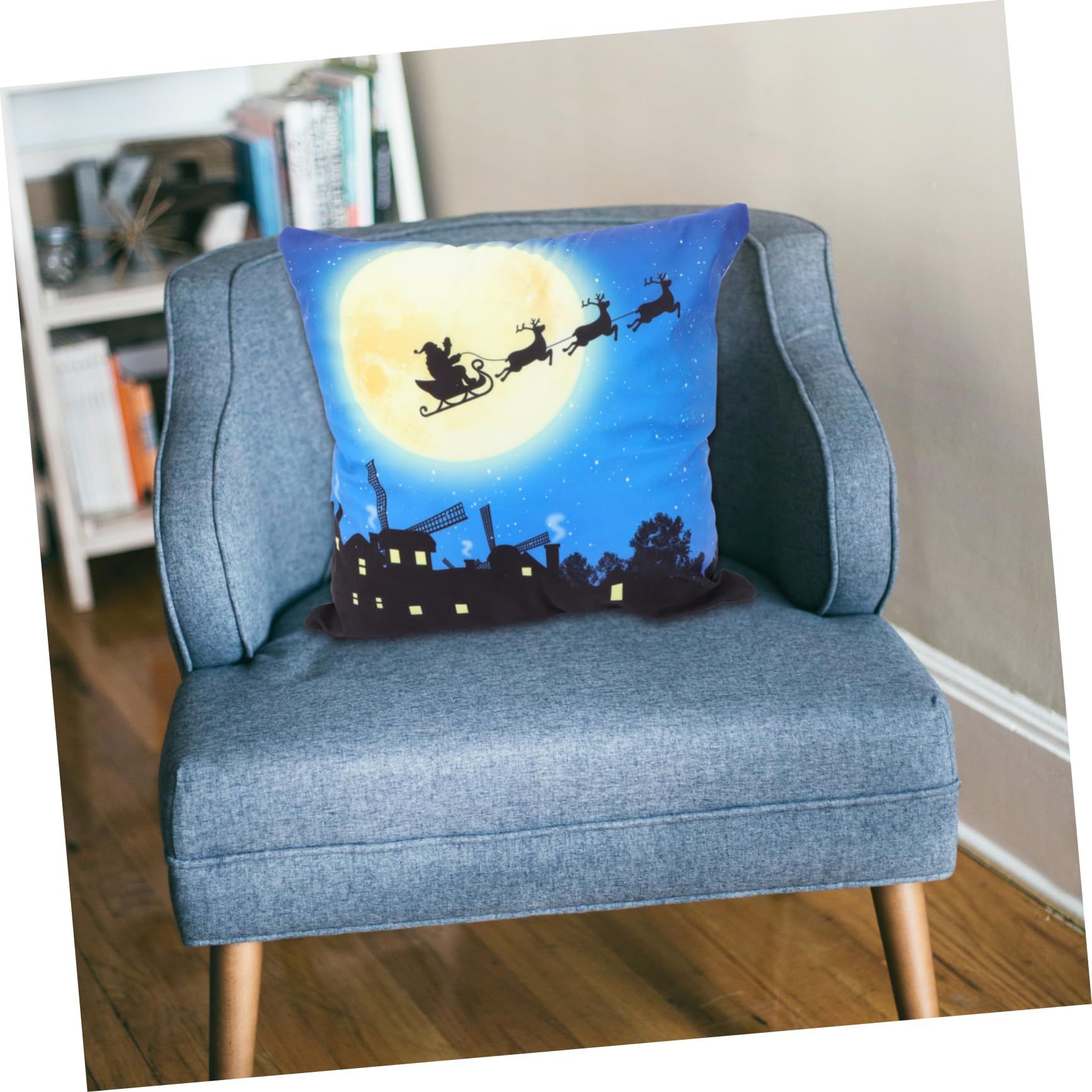 1pc Lantern Christmas Pillow Decorative Cover Pillow Cover Throw Pillow Case view 2