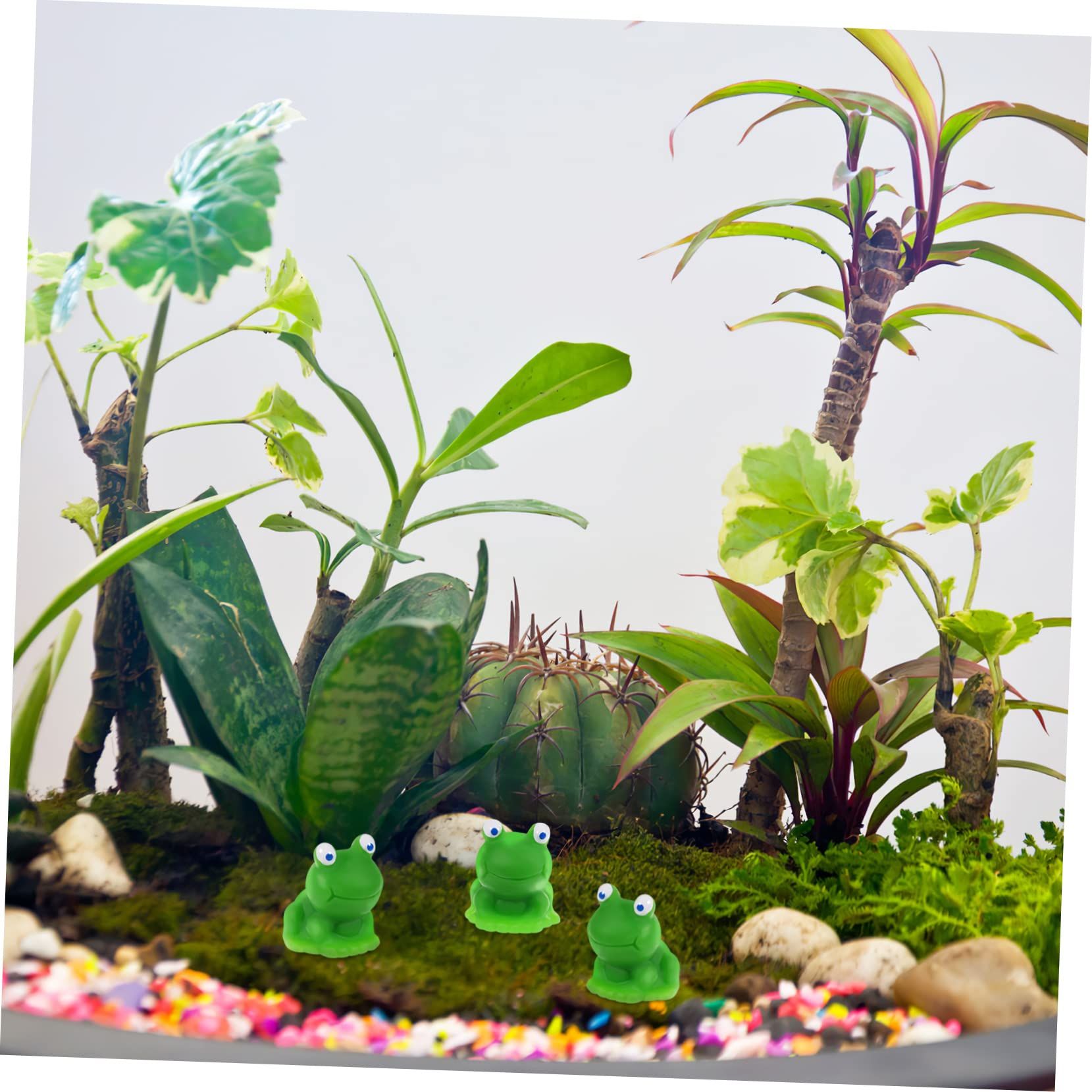 20 Pcs Resin Crafts Blue-Eyed Frog Figurines Artificial Small Frog Small Frogs view 2