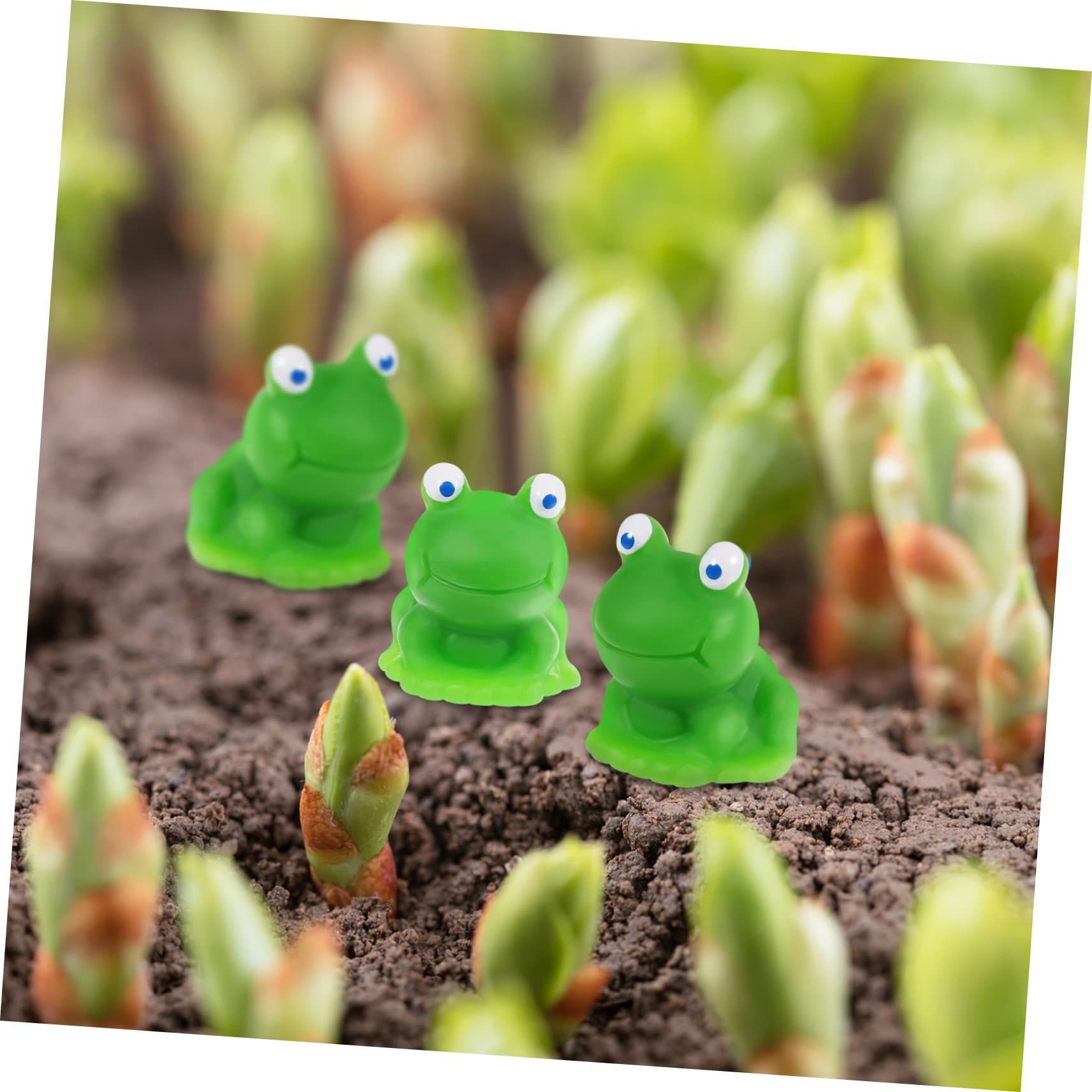 20 Pcs Resin Crafts Blue-Eyed Frog Figurines Artificial Small Frog Small Frogs view 4