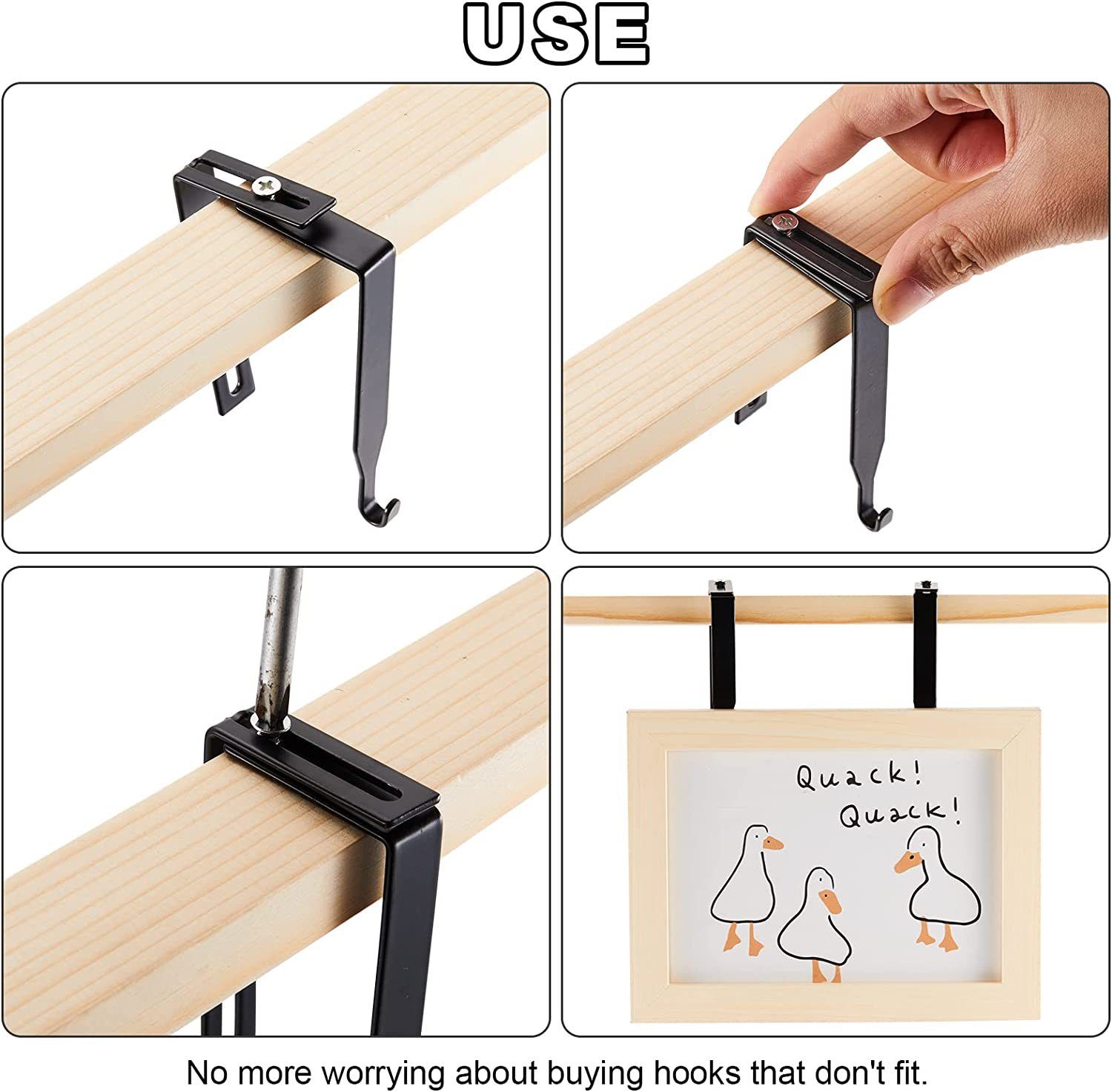 4pcs Door Storage Hooks Kitchen Hook Kitchen Hanging Hooks Coat Hangers view 2