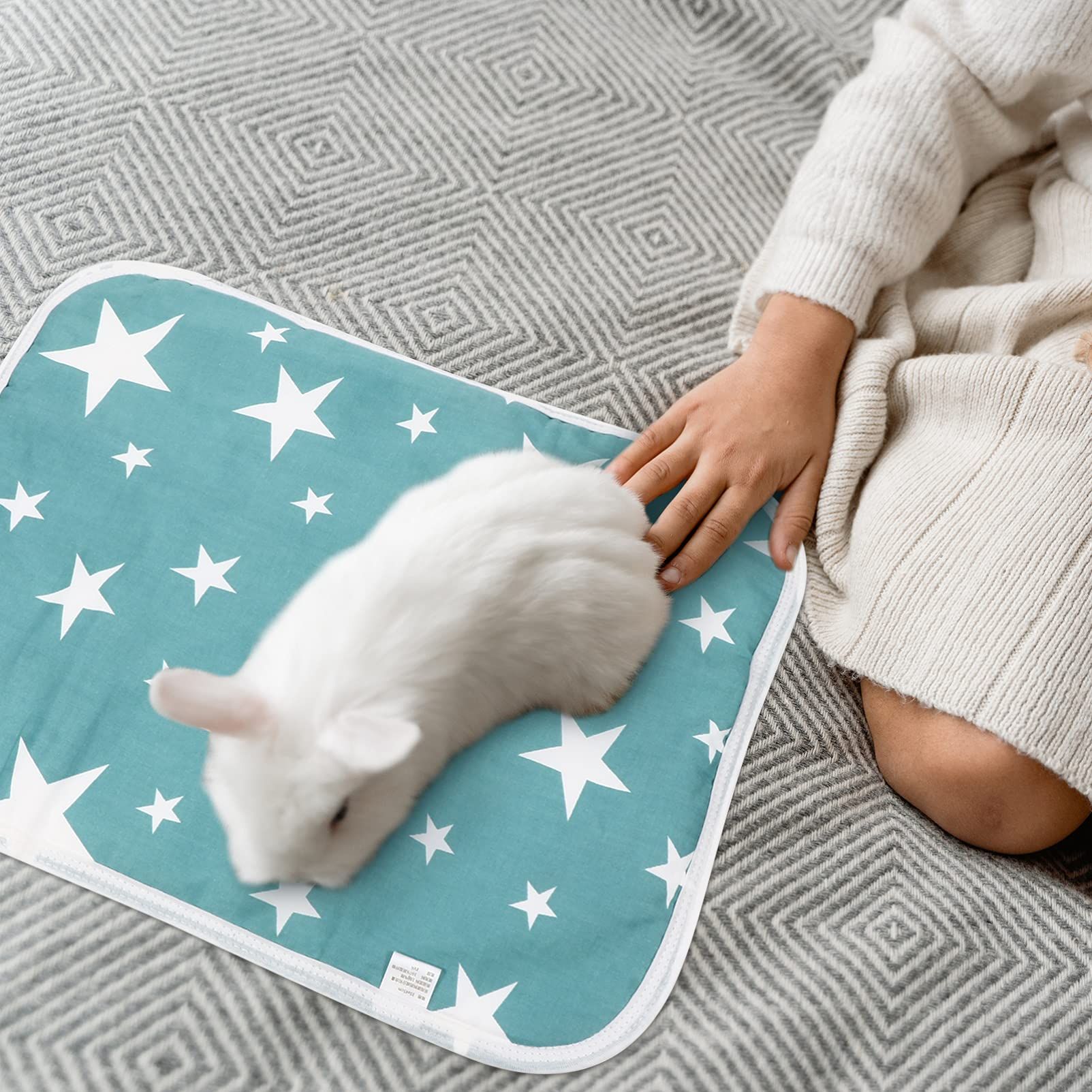 Mat Washable Diapers for Cozy Diapers Rabbit Pee Pad Air Dried Pee Pads Bunny view 3
