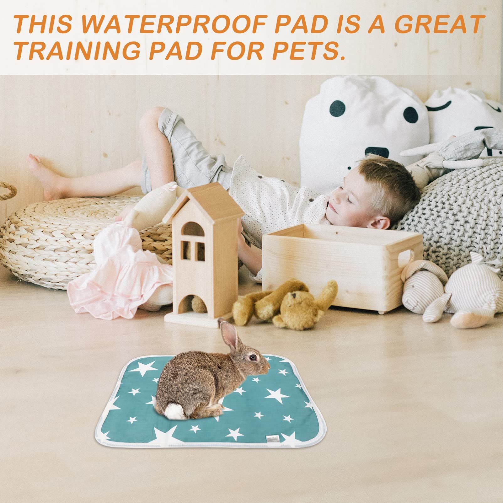 Mat Washable Diapers for Cozy Diapers Rabbit Pee Pad Air Dried Pee Pads Bunny view 4