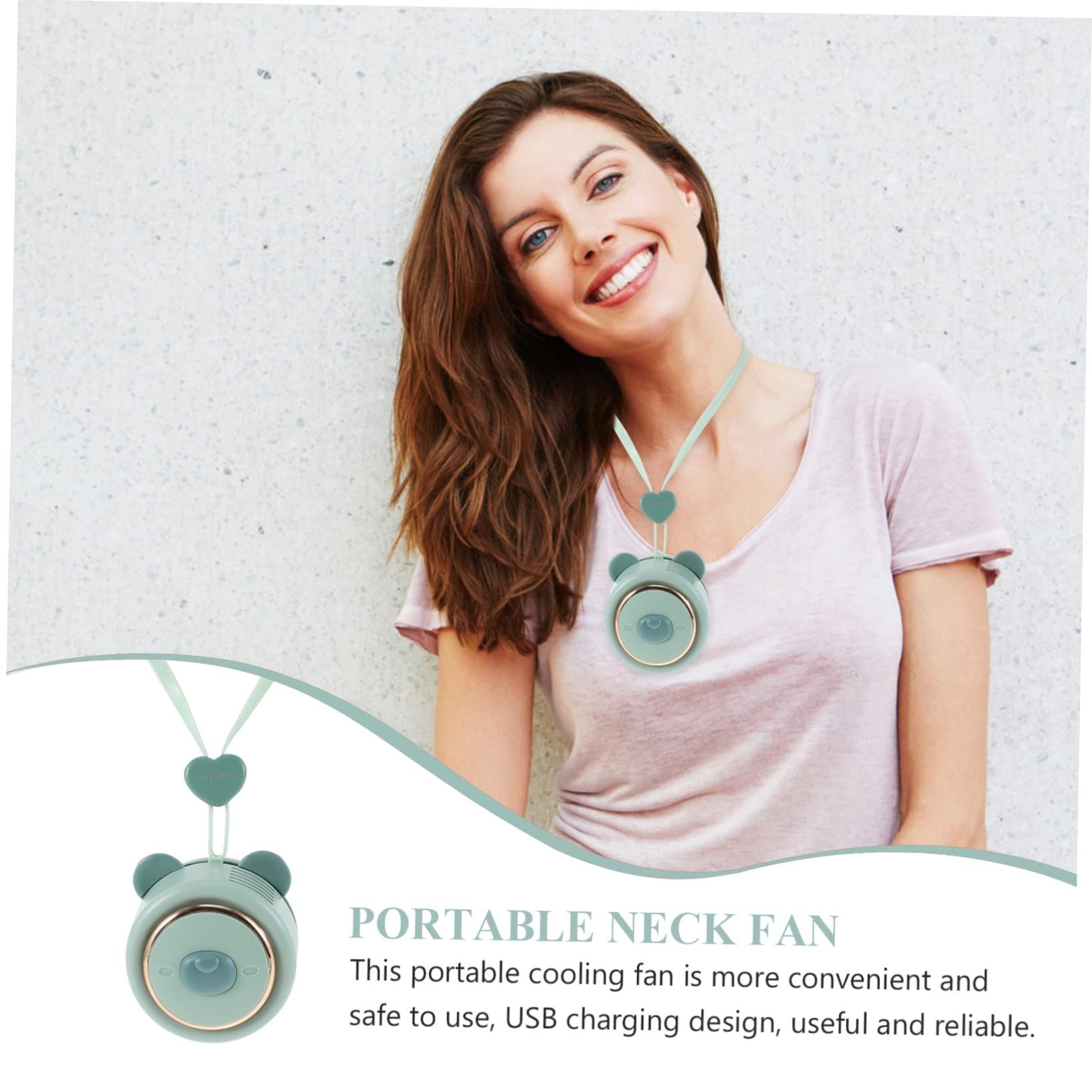 Hanging Neck Fan Personal Fan Usb Cooling Neck Fan Rechargeable Mini Fan Mini view 2