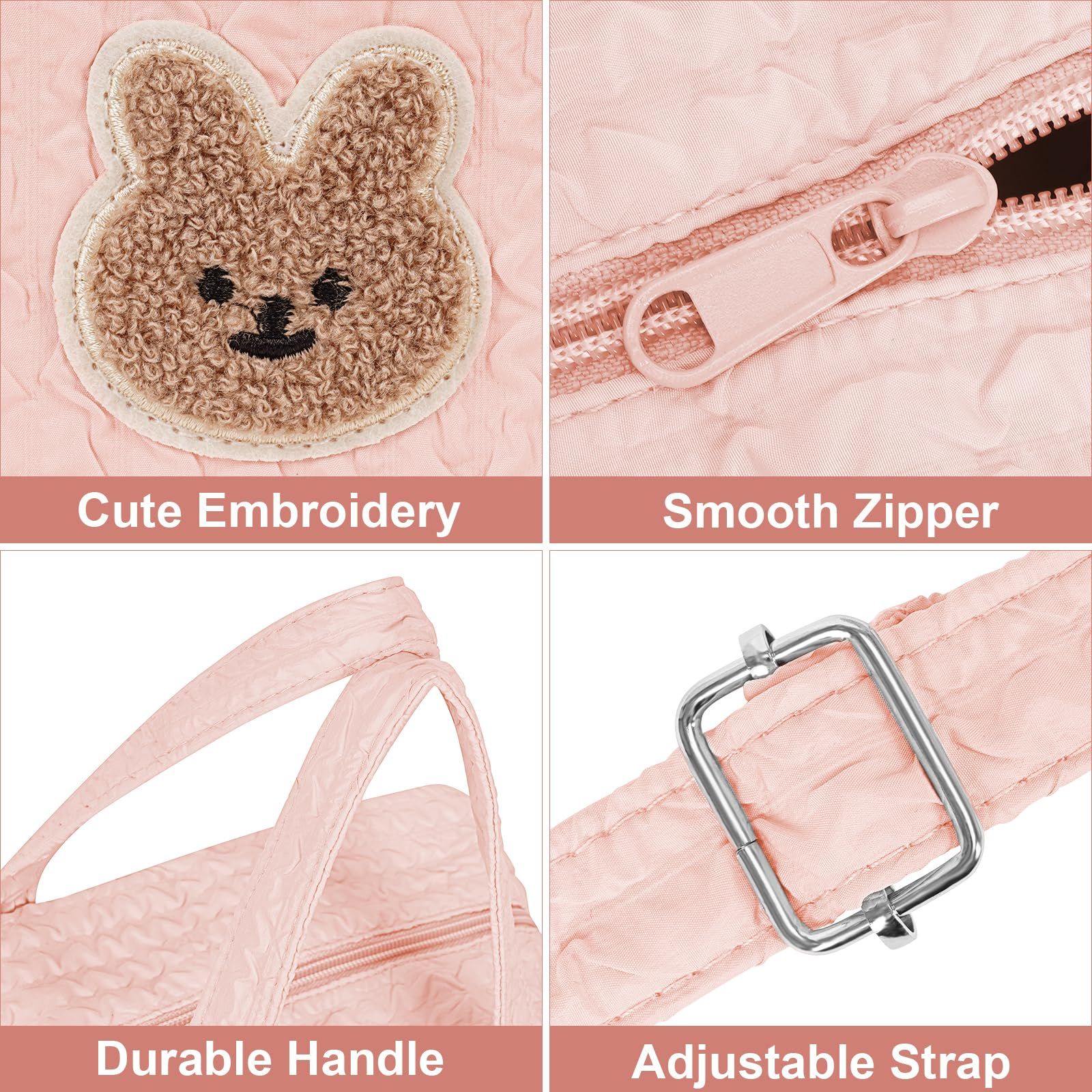 Baby Diaper Bag Tote, Mommy Bag Cute Baby Nappy Bag Crossbody Travel Diaper view 4