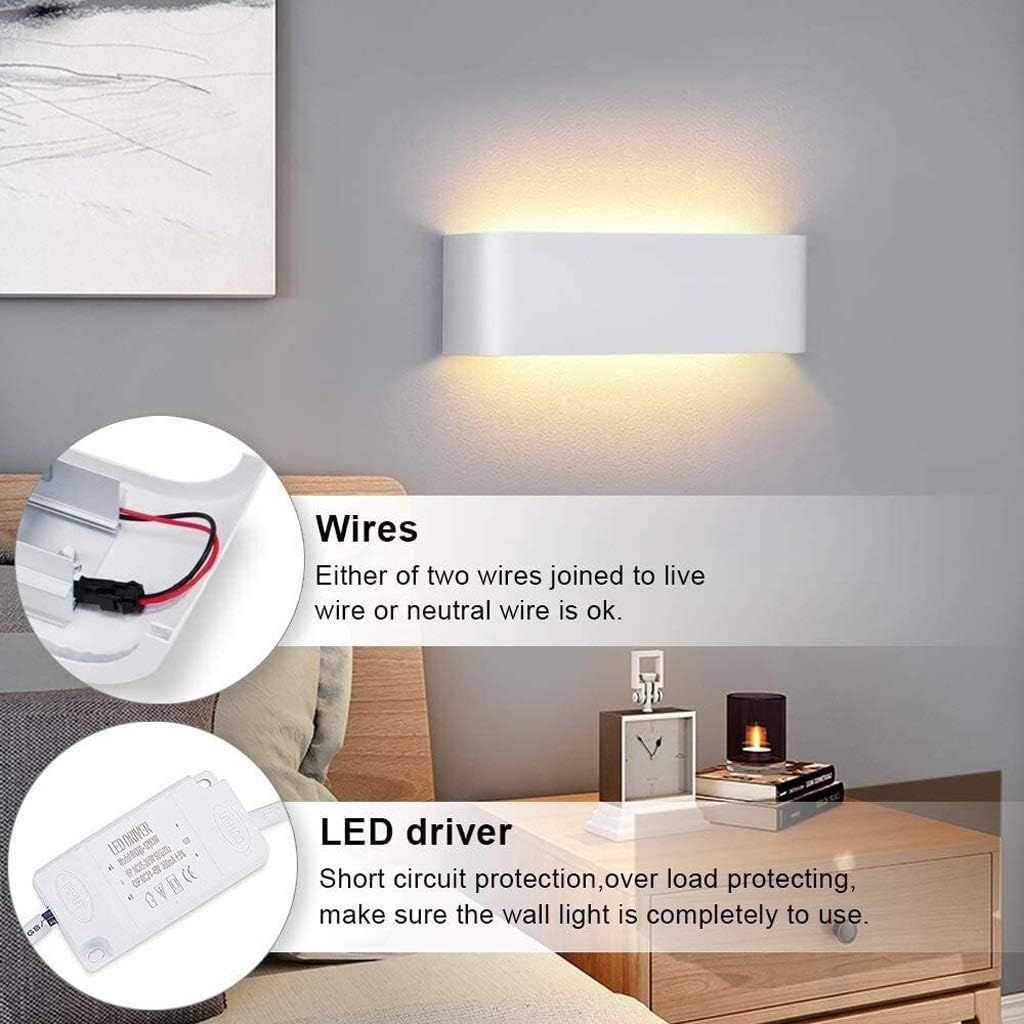 LED Square Wall Lamp, Living Room Study Bedroom Lamp, Bedside Lamp Entrance view 4
