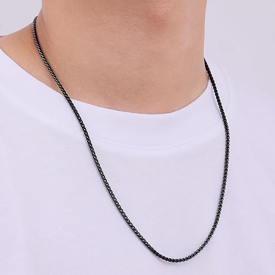 1 pcs Chain for Men, Mens Chain Necklaces, Chain Necklace for Men Women and view 2