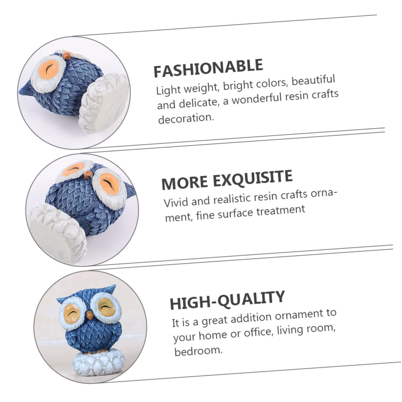 1pc Owl Ornament Garden Owl Statues Owl Garden Statue Ornament for Kids Mini view 2