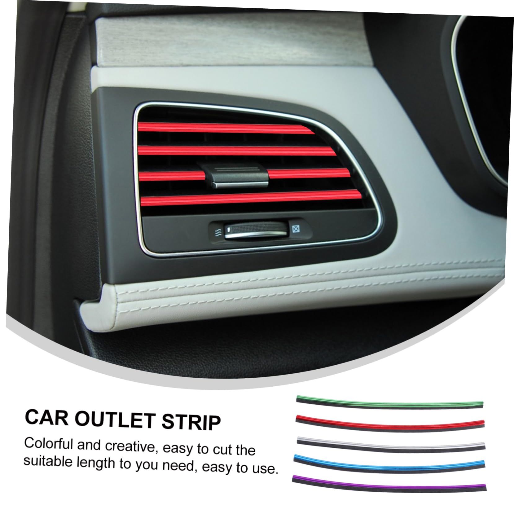 10 Pcs Air outlet decorative strip Car Outlet Clamp Strip Auto Clamp Strip view 2