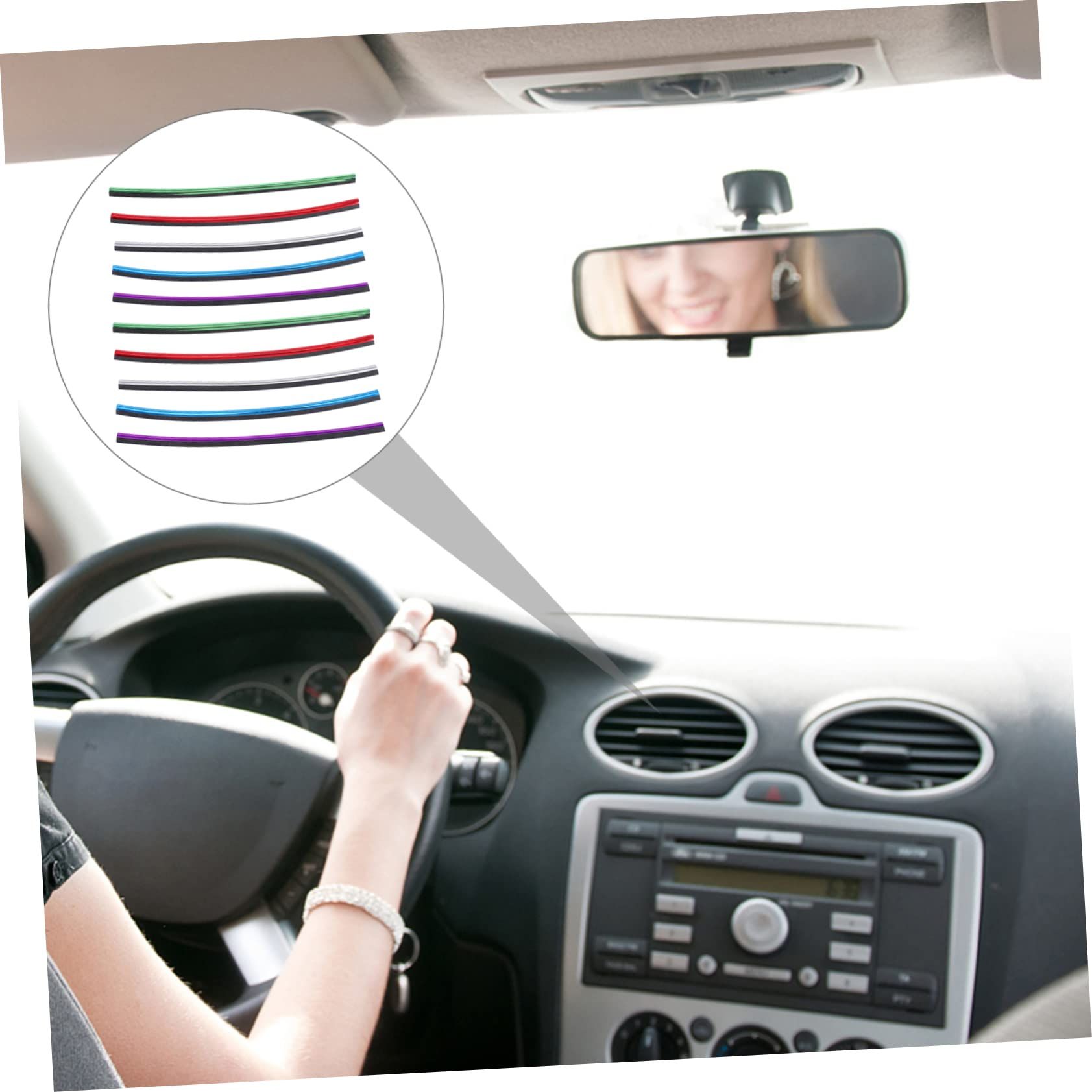 10 Pcs Air outlet decorative strip Car Outlet Clamp Strip Auto Clamp Strip view 4